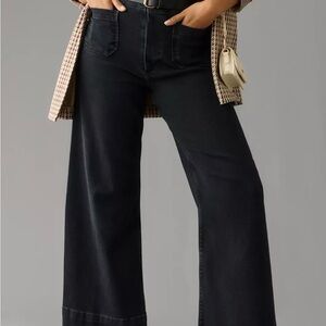 The Colette High-Rise Crop Wide-Leg Jeans by Maeve